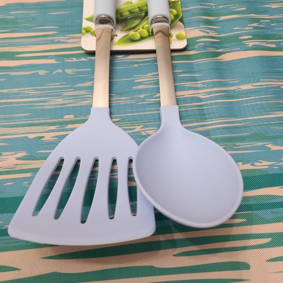 Martha Stewart 2-Piece Slotted Turner/Serving Spoon Set &Joie Sugar Skull Peeler - Picture 3 of 7